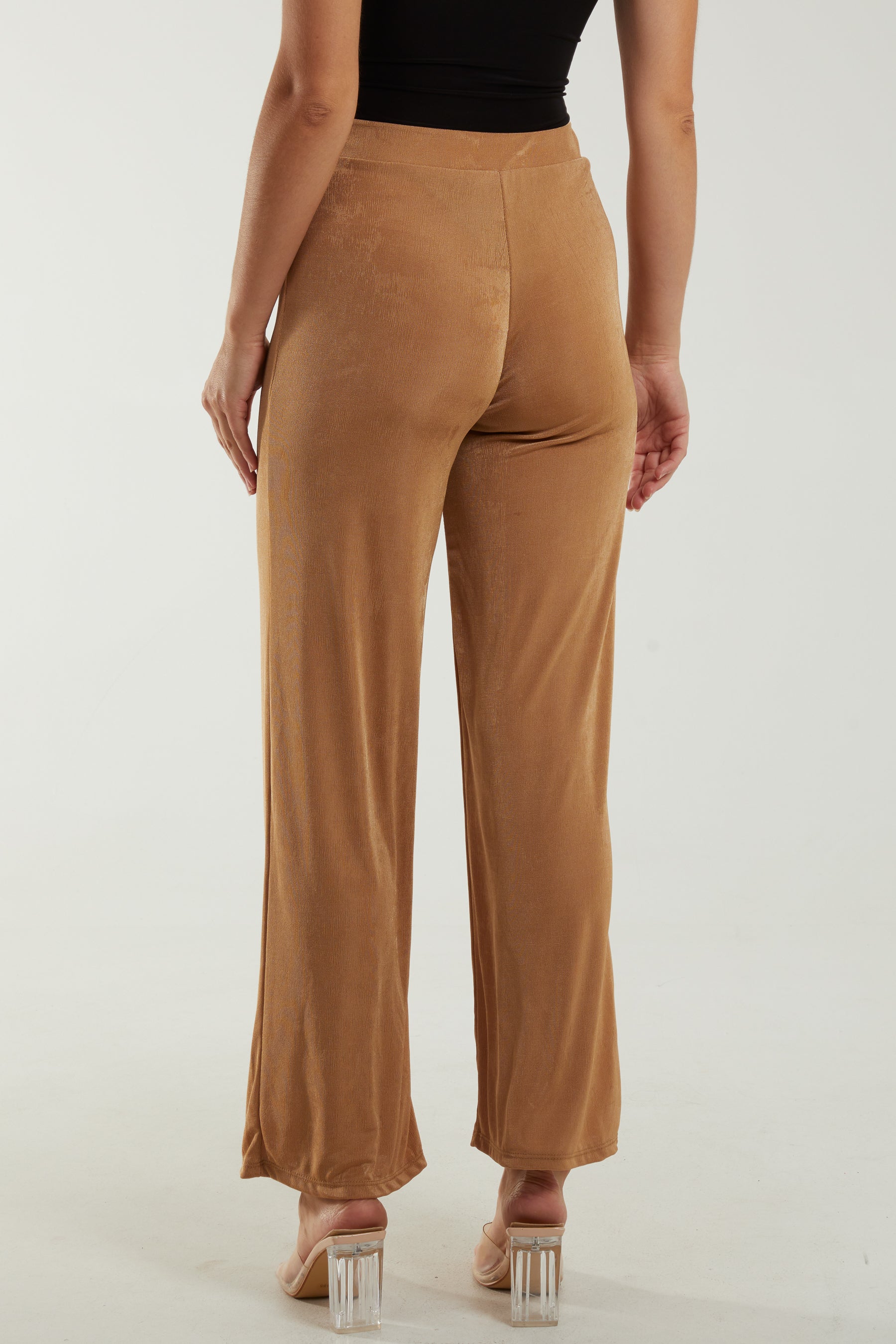 Wide Leg Acetate Trousers Trousers WearAll
