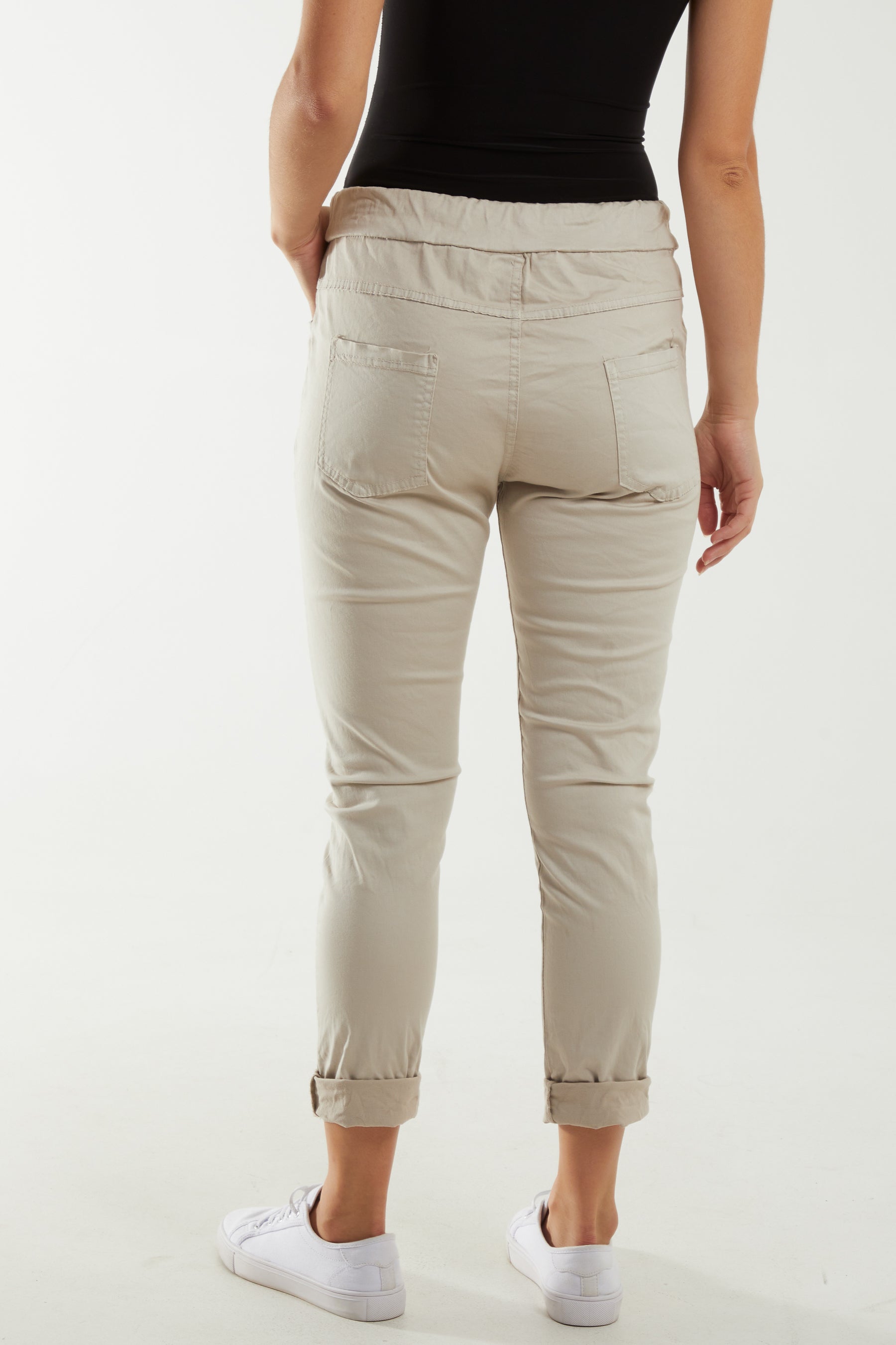 Magic Drawstring Pockets Crushed Trouser Trousers WearAll