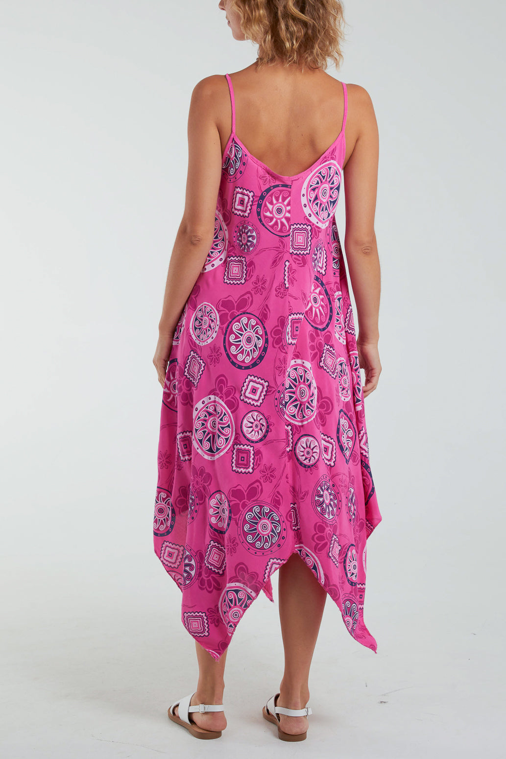 Geometric Tribal Hanky Hem Cami Dress Dresses WearAll