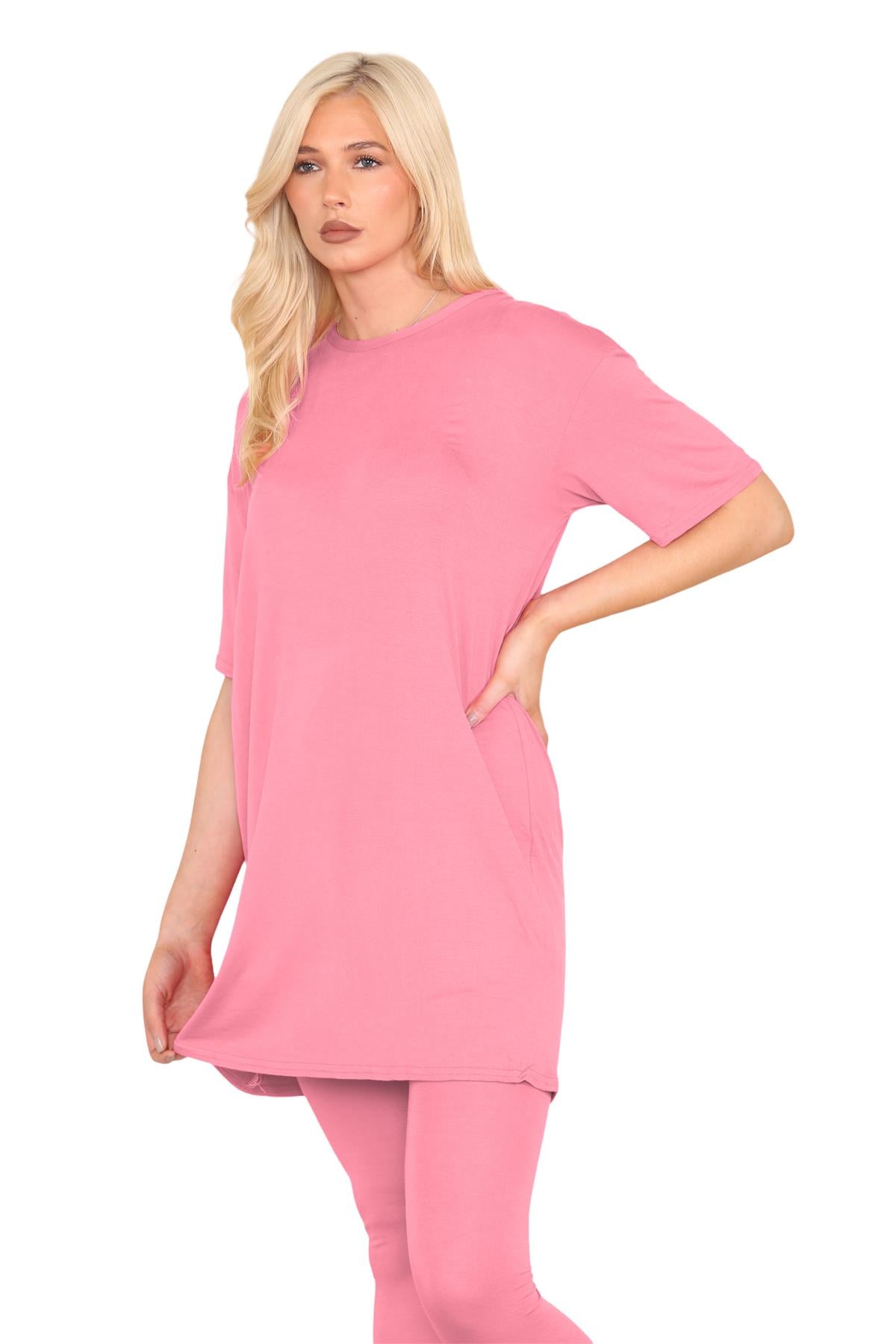 Longline T-Shirt Mini PJ Dress Shirts & Tops WearAll Coral 8-16