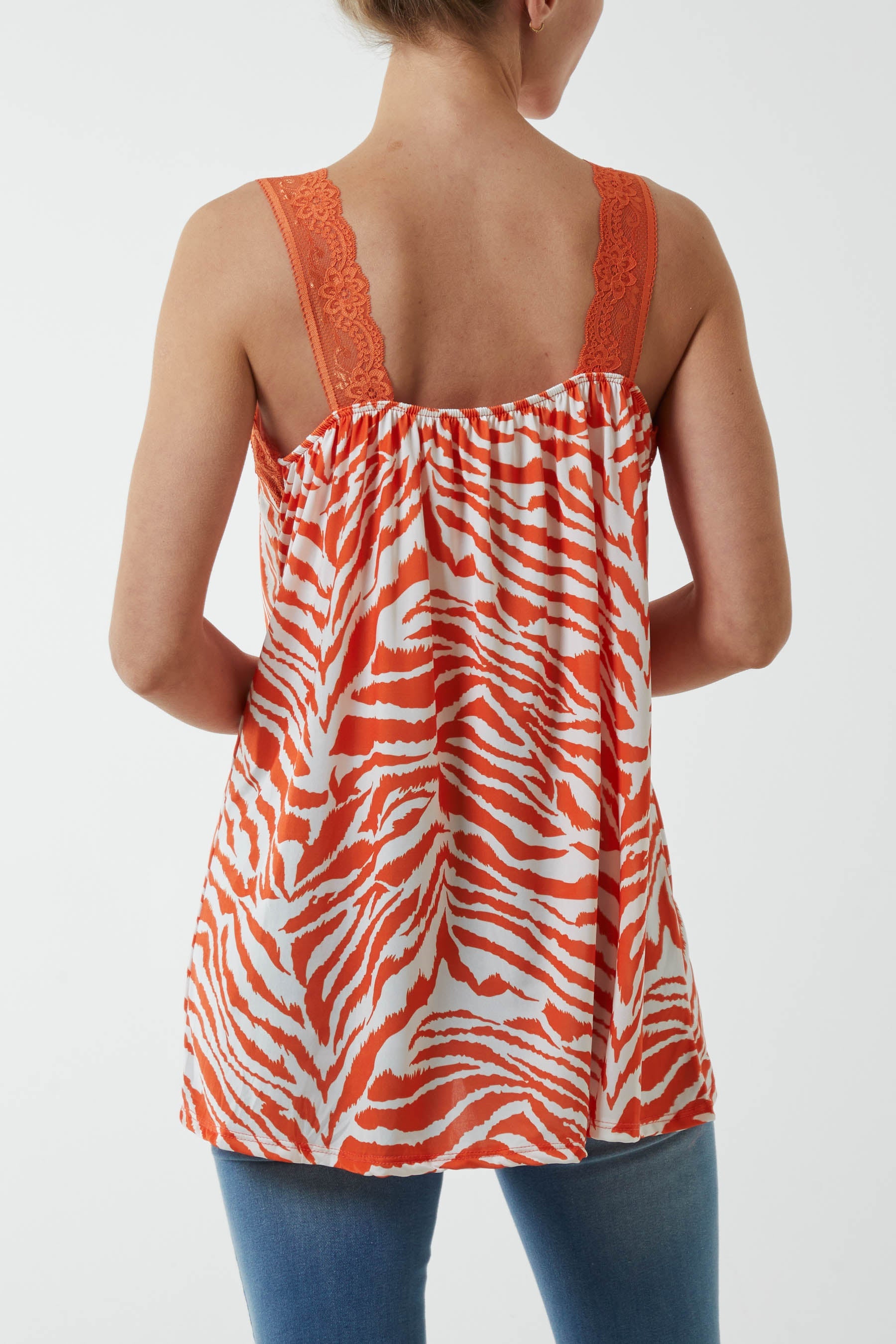 Zebra Lace Cami Vest Vests WearAll