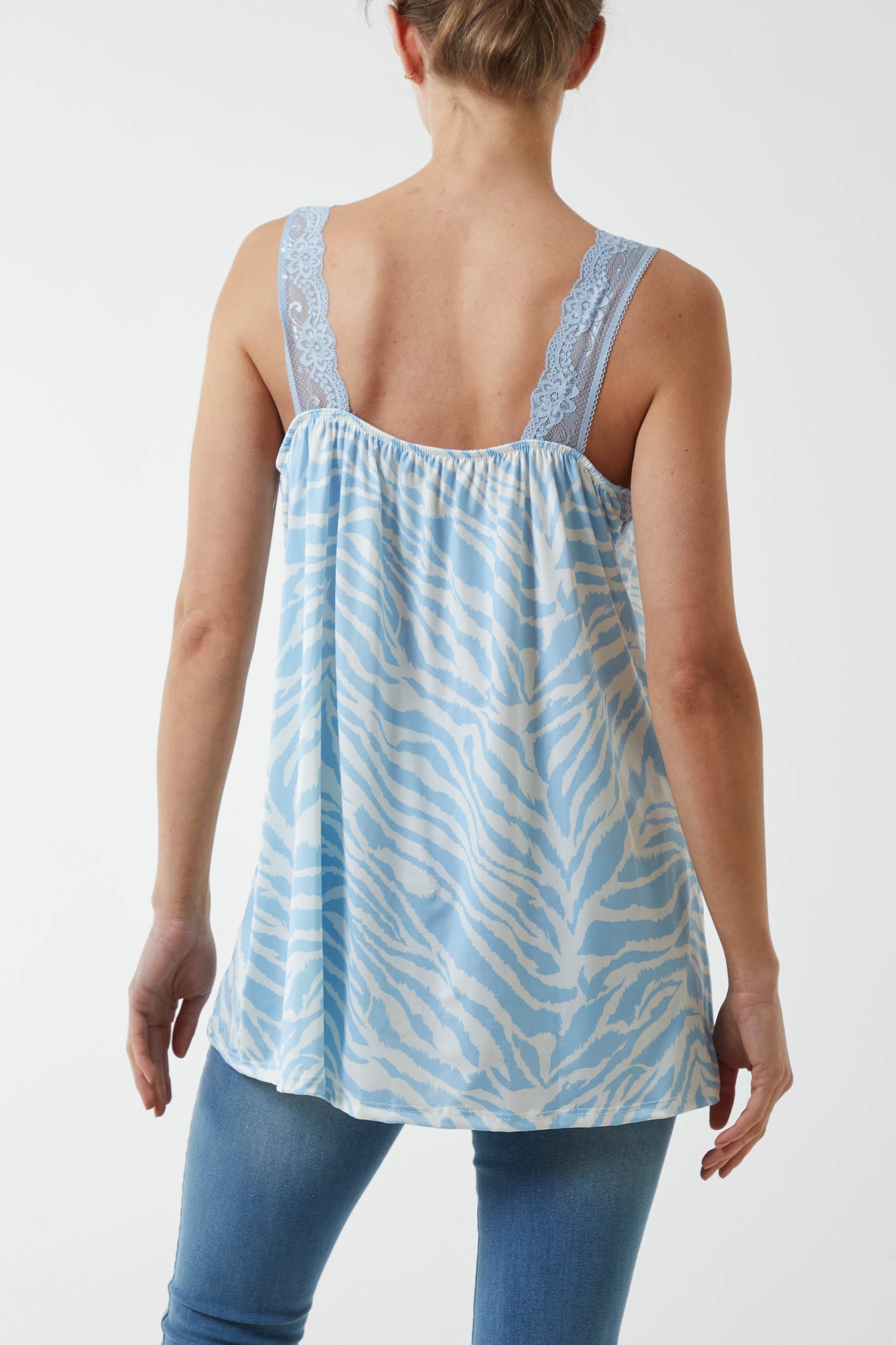 Zebra Lace Cami Vest Vests WearAll