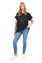 Italian Short Sleeve Necklace Top Tops WearAll
