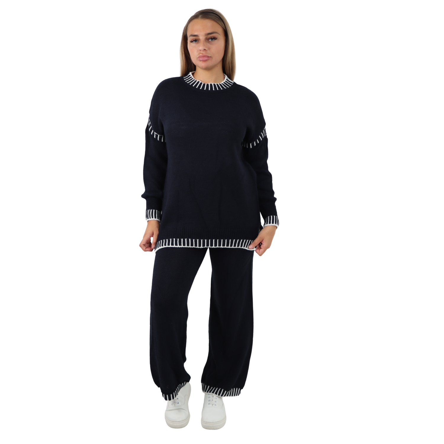 Italian Patch Knitted Co-Ord Set Tracksuit Dress WearAll