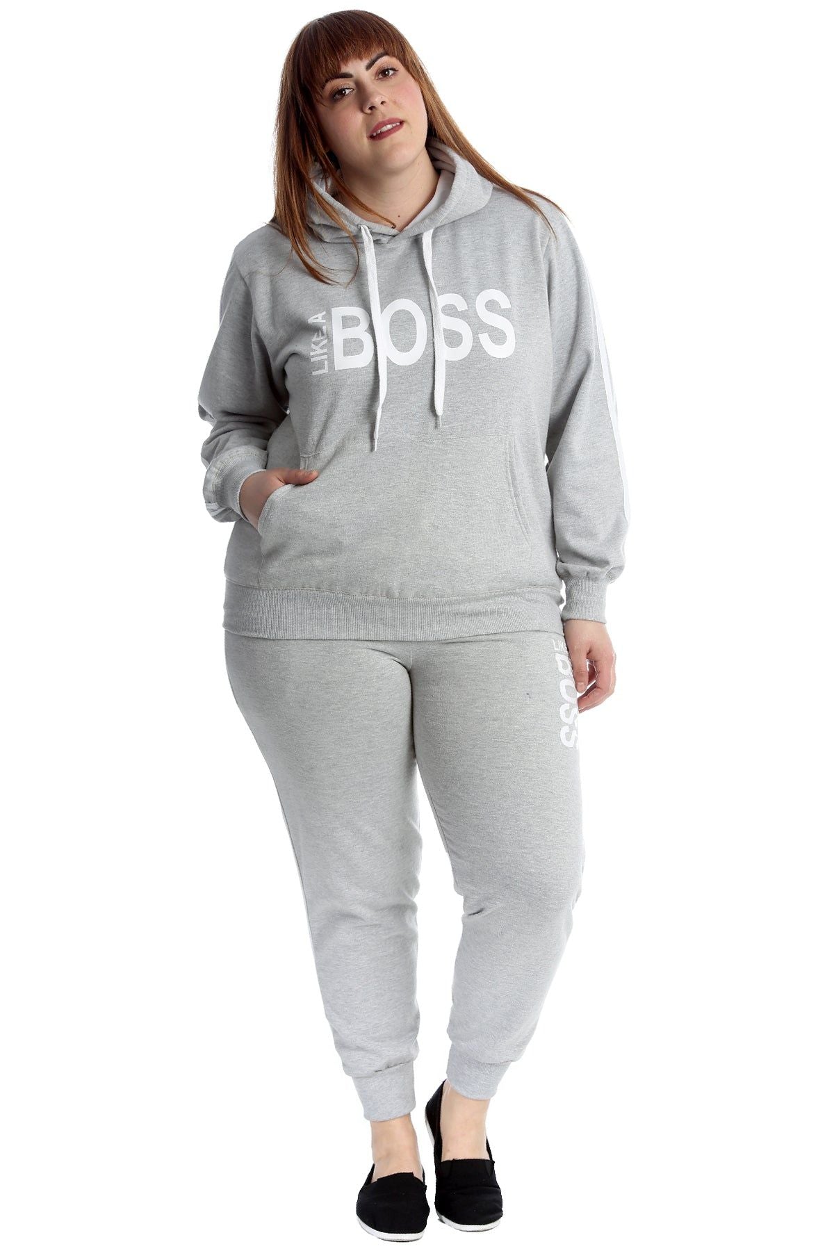 Like Boss Print Top Tracksuit Tops WearAll