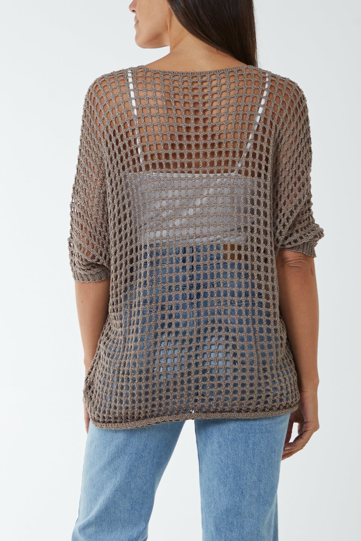 Round Neck Short Sleeve Crochet Top Tops WearAll