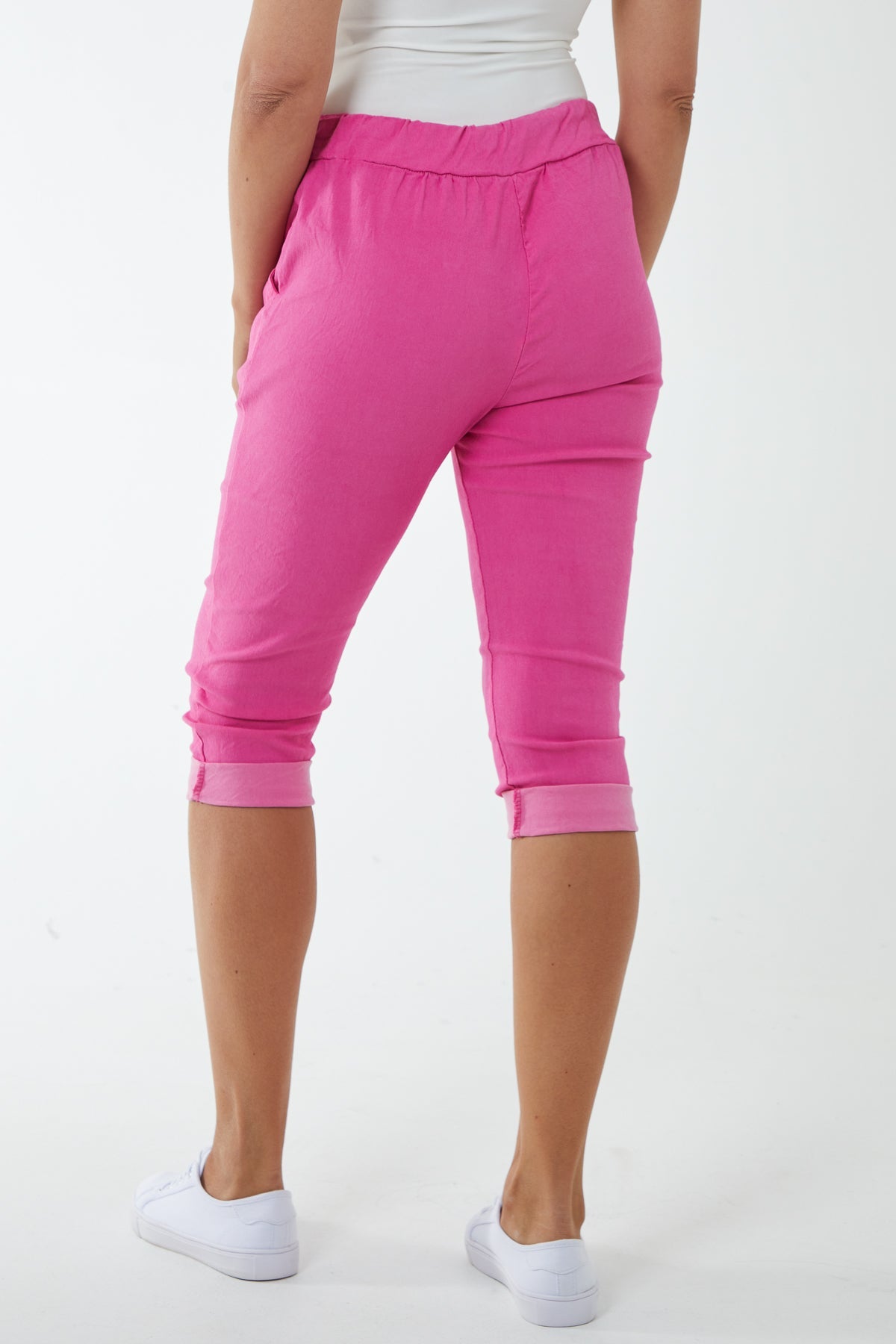 Glitter Drawstring Pocket Capri Trousers Trousers WearAll