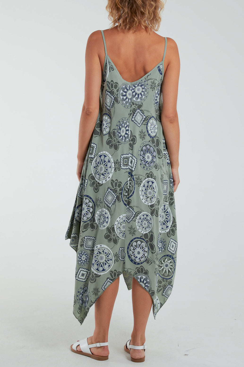 Geometric Tribal Hanky Hem Cami Dress Dresses WearAll