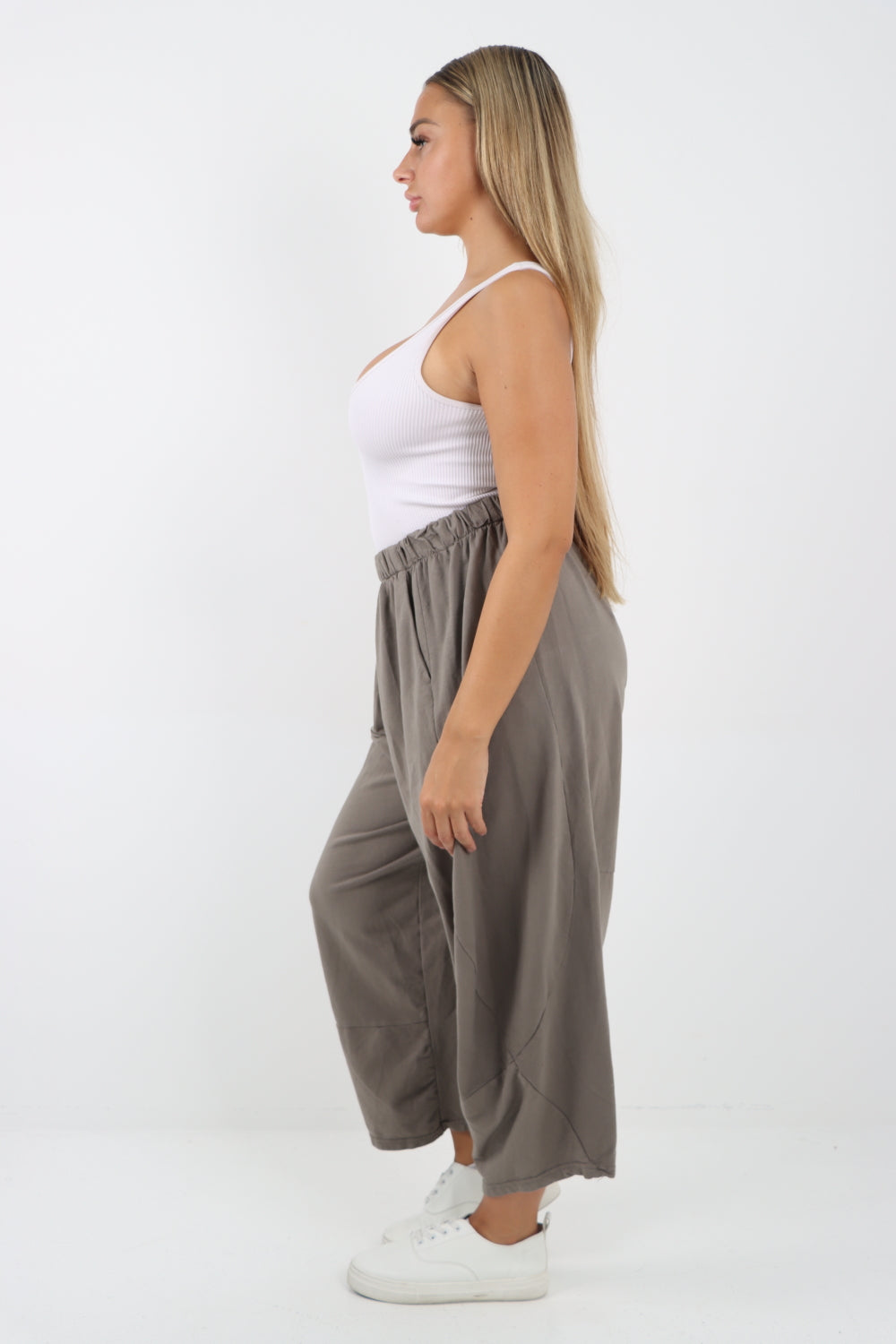 Italian Relaxed Fit Plain Baggy Trouser Trousers WearAll