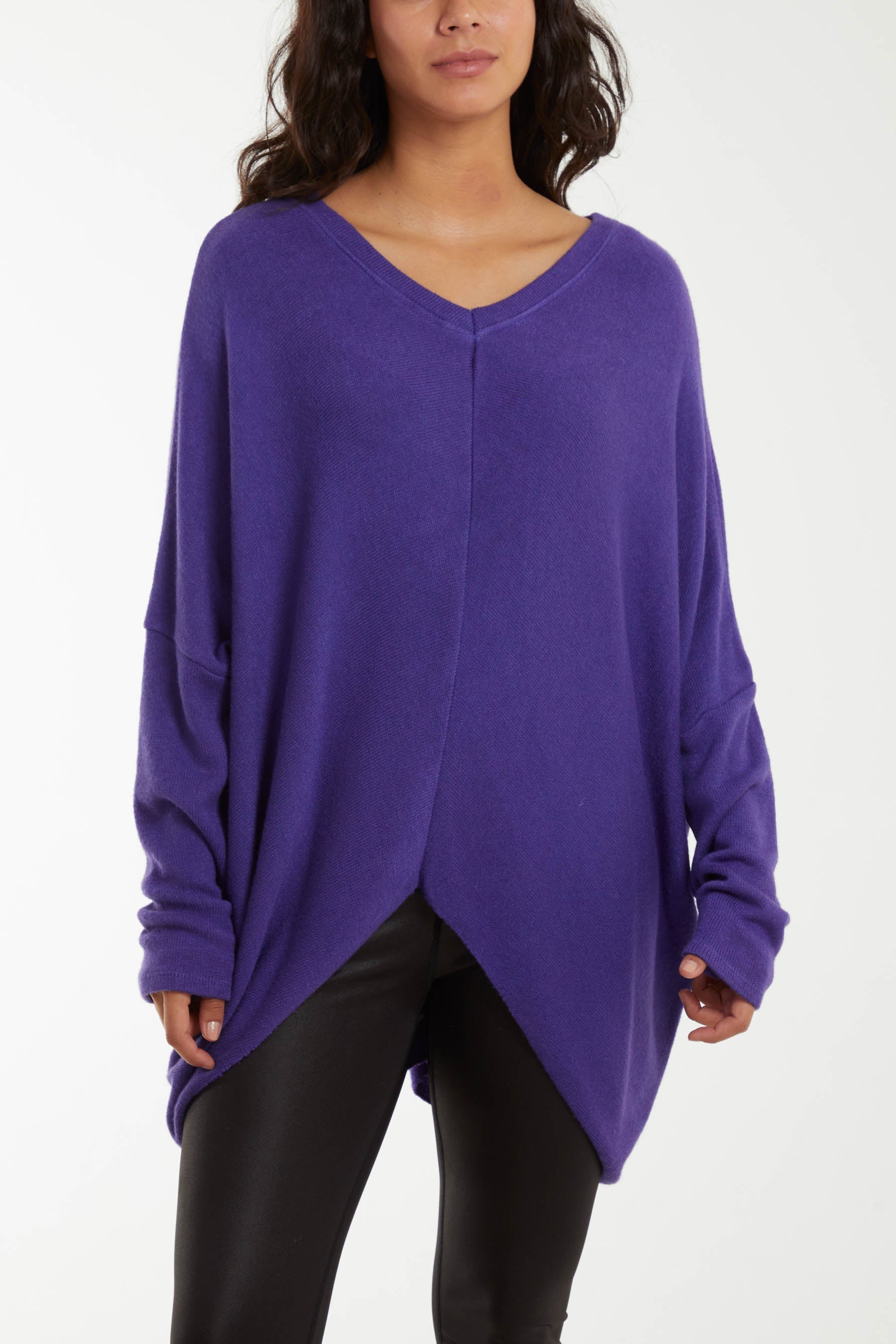 Asymmetric Hem Oversized Jumper Jumpers WearAll
