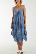 Mandala Flower Hanky Hem Cami Dress Dresses WearAll Denim One Size