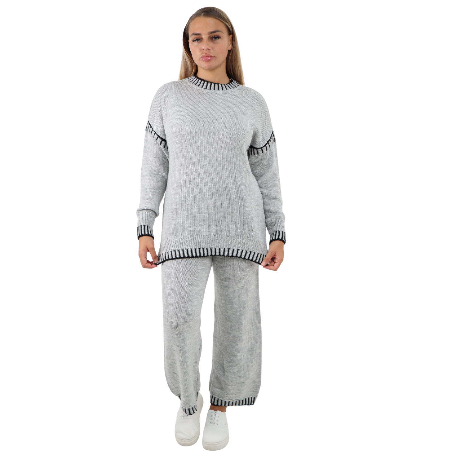 Italian Patch Knitted Co-Ord Set Tracksuit Dress WearAll