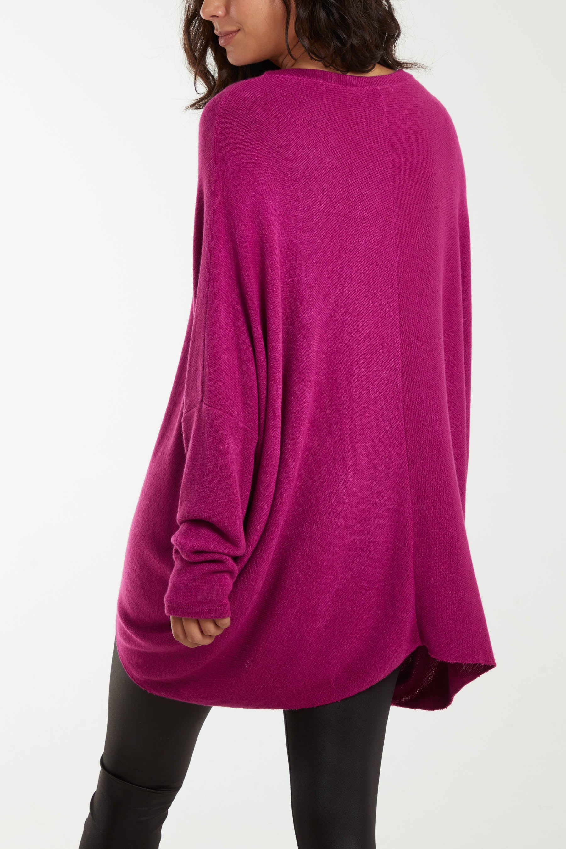 Asymmetric Hem Oversized Jumper Jumpers WearAll