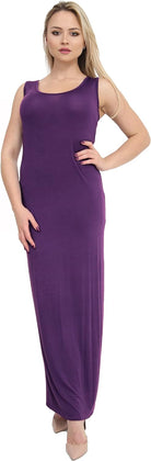 Racer Back Maxi Dress Dress WearAll Purple 12-14