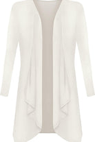 Open Waterfall Cardigan cardigan WearAll Cream 16-18
