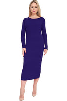 Bodycon Stretch Plain Midi Dress Dress WearAll