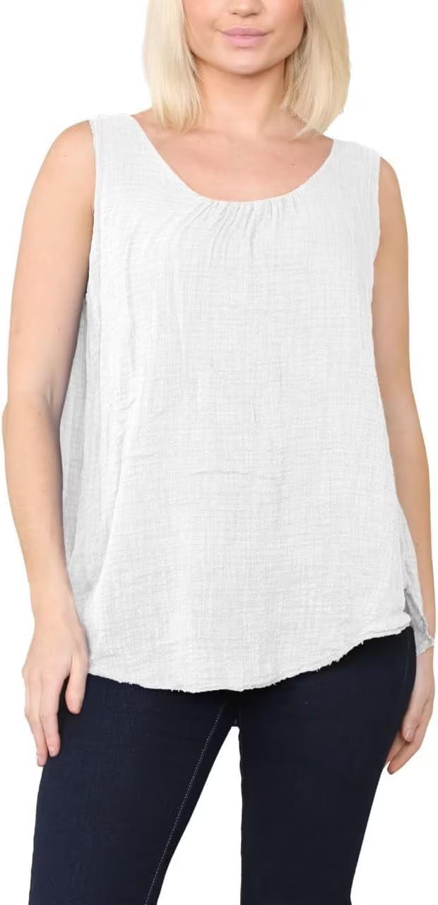 Sleeveless Vest Top Tops WearAll