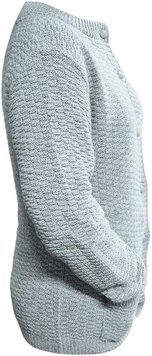 Women's Knitted Winter Cardigan Long Sleeve Warmth with Crew Neck & Ribbed Knit Cardigan WearAll