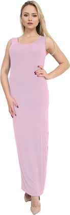 Racer Back Maxi Dress Dress WearAll Baby Pink 8-10