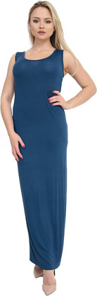 Racer Back Maxi Dress Dress WearAll Teal 12-14