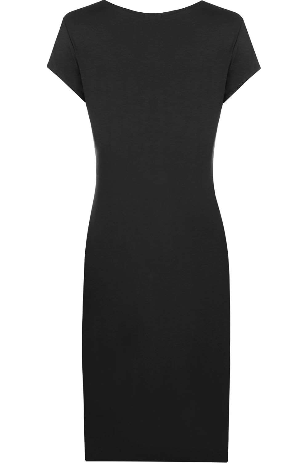 Plain Short Sleeve Jersey Midi Dress Dress WearAll