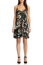 Army Print Strappy Mini Dress Vest Top Dress WearAll Army 8-10
