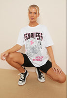 Fearless Print T-Shirt Top WearAll