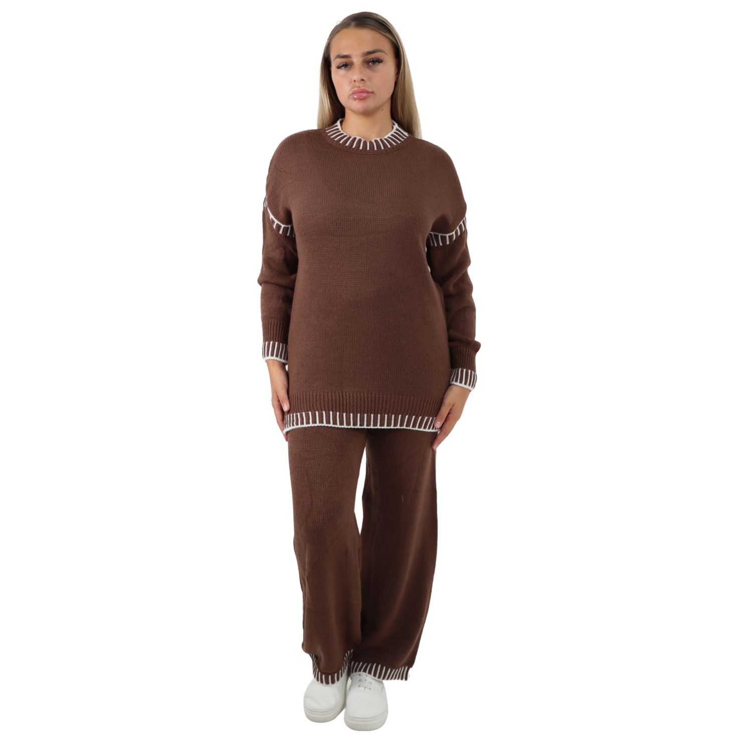 Italian Patch Knitted Co-Ord Set Tracksuit Dress WearAll