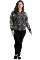Plus Leopard Print Bomber Jacket Jacket WearAll
