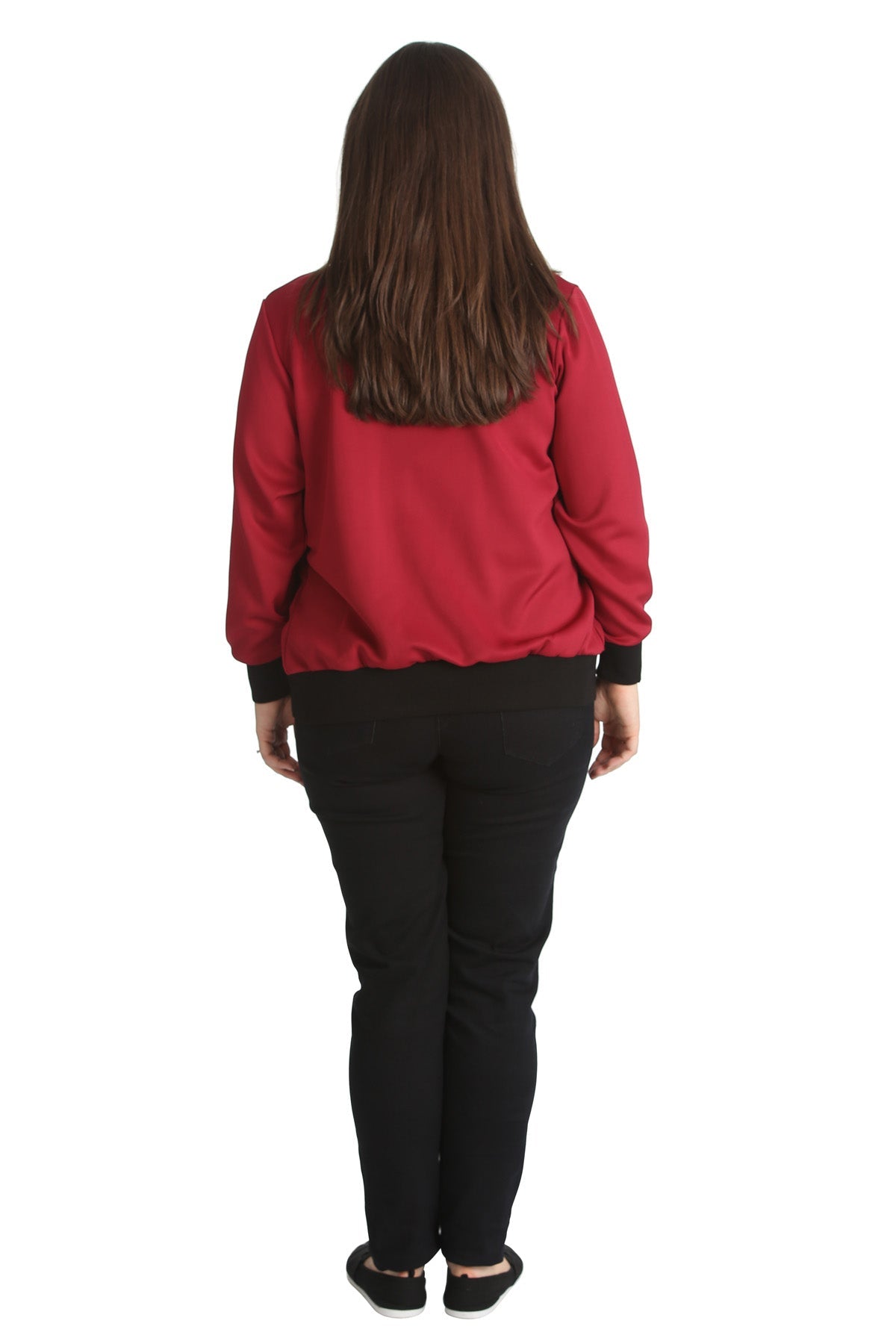 Plain Bomber Jacket Sleeve Top Jacket WearAll