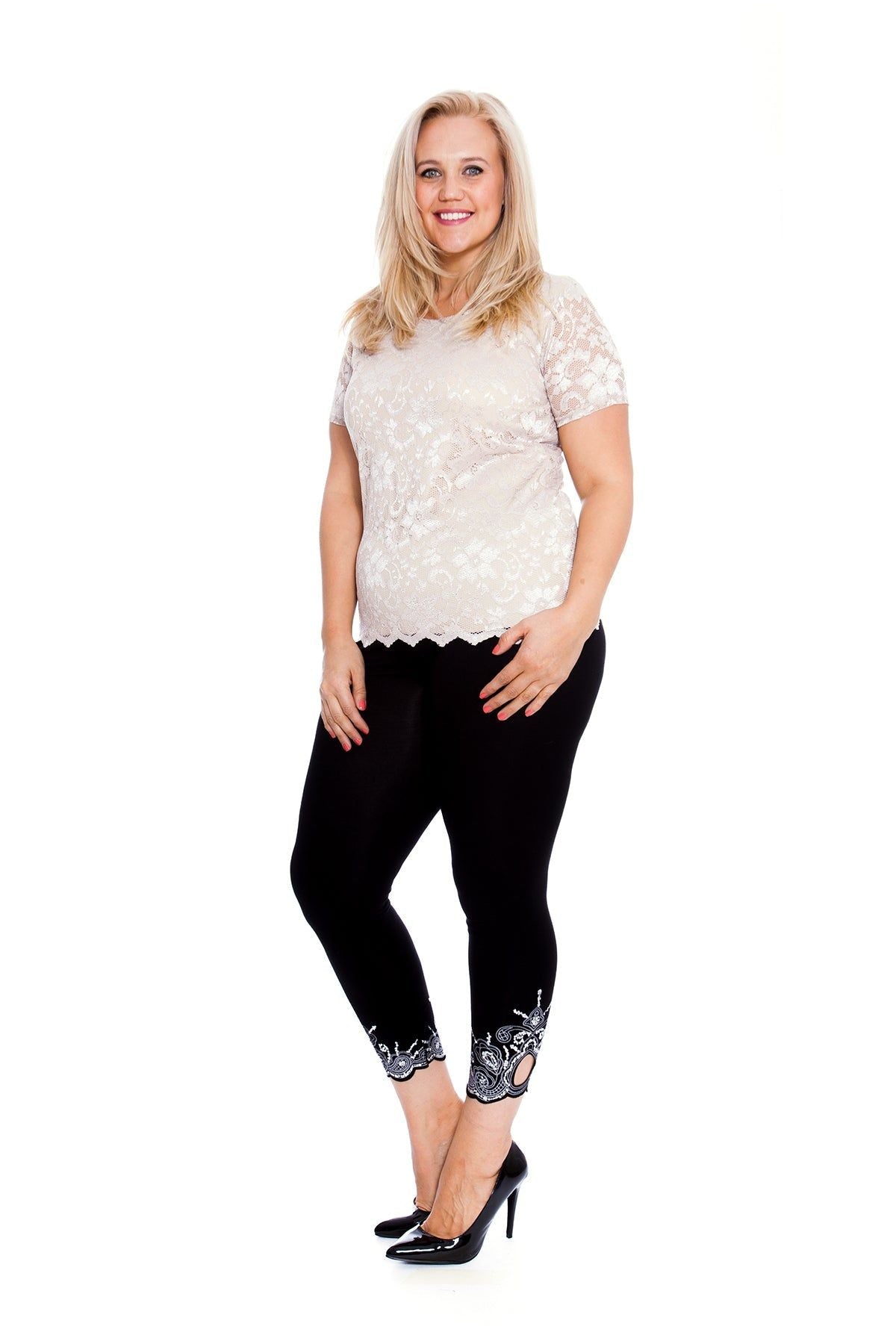 Lace Lined Scallop Edge T-Shirt Top Tops WearAll