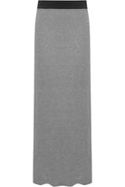 Plus Size Pencil Long Maxi Skirt Elasticated Waist Skirt WearAll Dark Grey 16-18