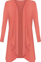 Open Waterfall Cardigan cardigan WearAll Coral 16-18
