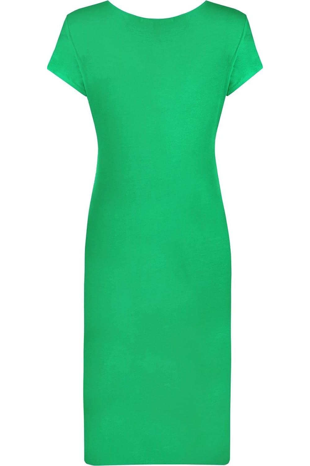 Plain Short Sleeve Jersey Midi Dress Dress WearAll
