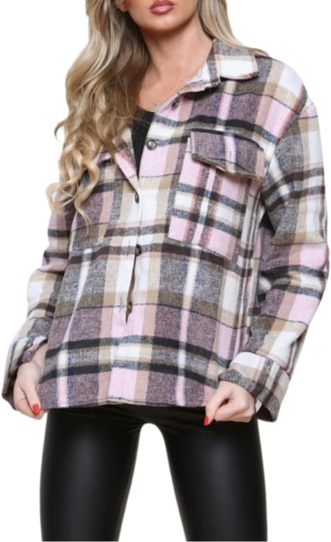 Checked Shirt Boyfriend Shacket Casual Jacket Jacket WearAll