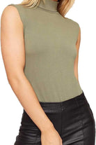 Polo Neck Plain Vest Turtle Top Tops WearAll