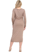 Bodycon Stretch Plain Midi Dress Dress WearAll