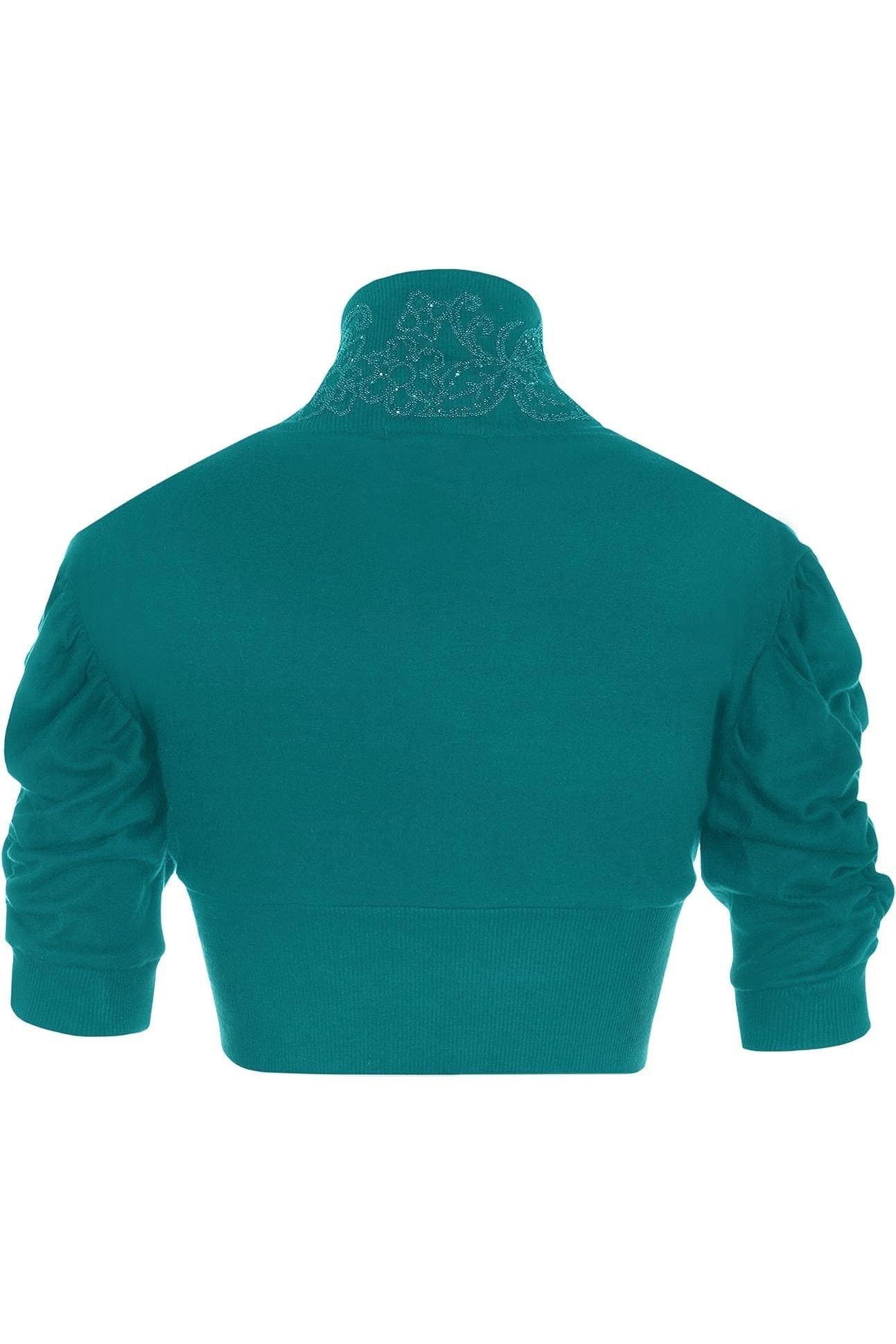 Puff Sleeve Beaded Shrug Tops WearAll