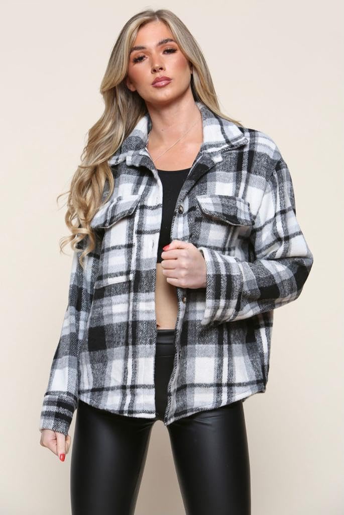 Checked Shirt Boyfriend Shacket Casual Jacket Jacket WearAll