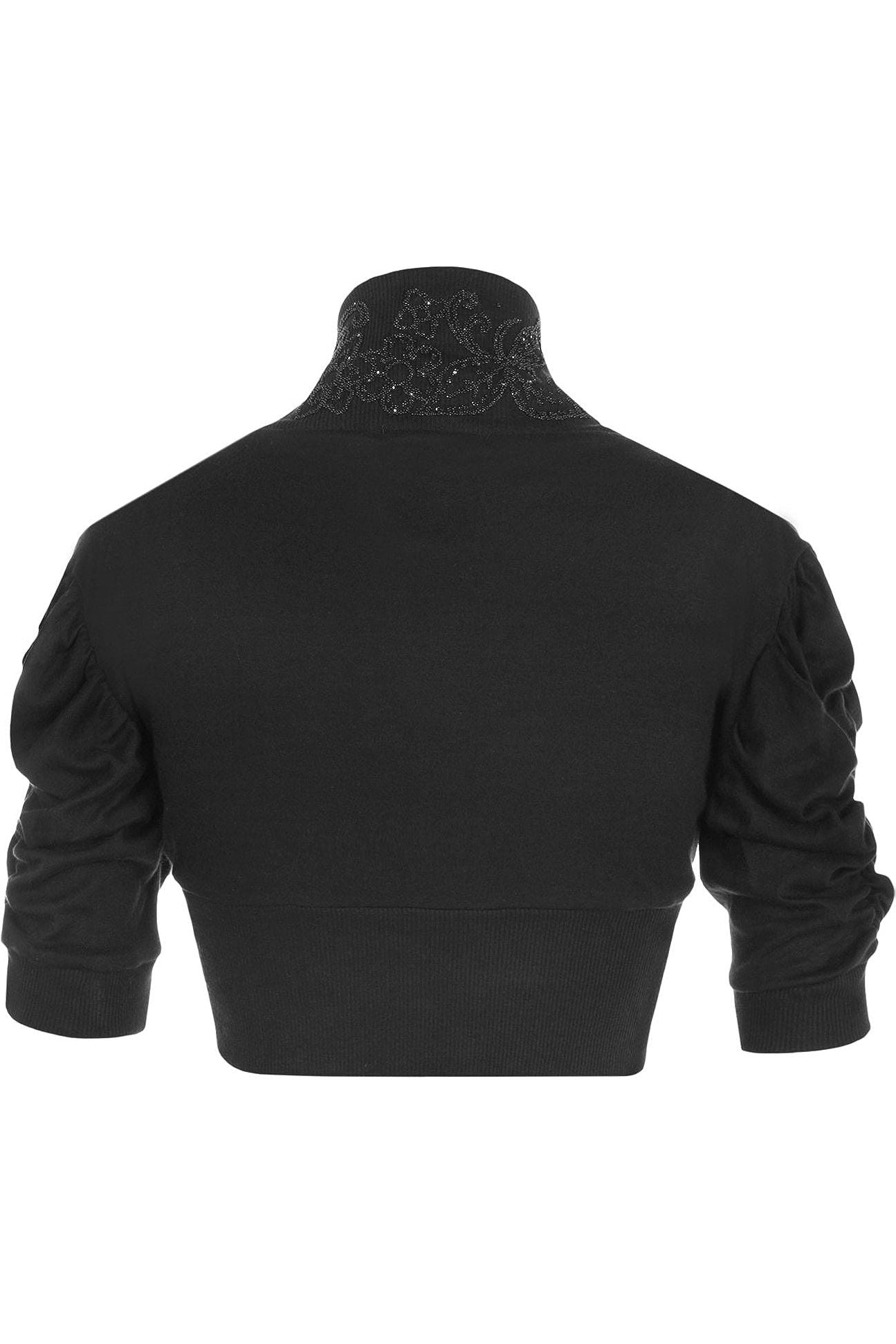 Puff Sleeve Beaded Shrug Tops WearAll