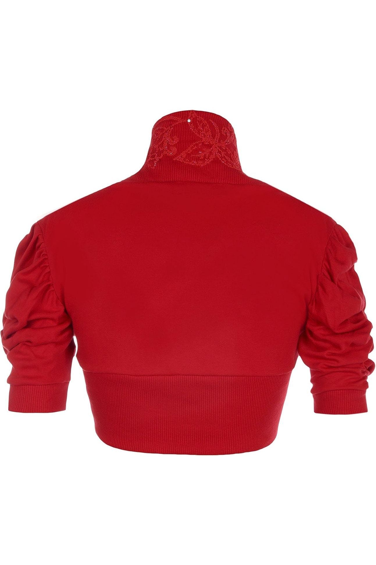 Puff Sleeve Beaded Shrug Tops WearAll