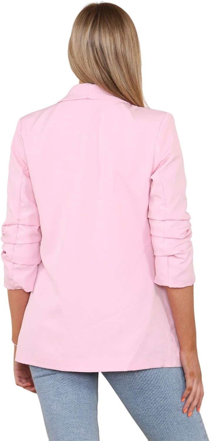 Ruched Sleeve Blazer Jacket WearAll