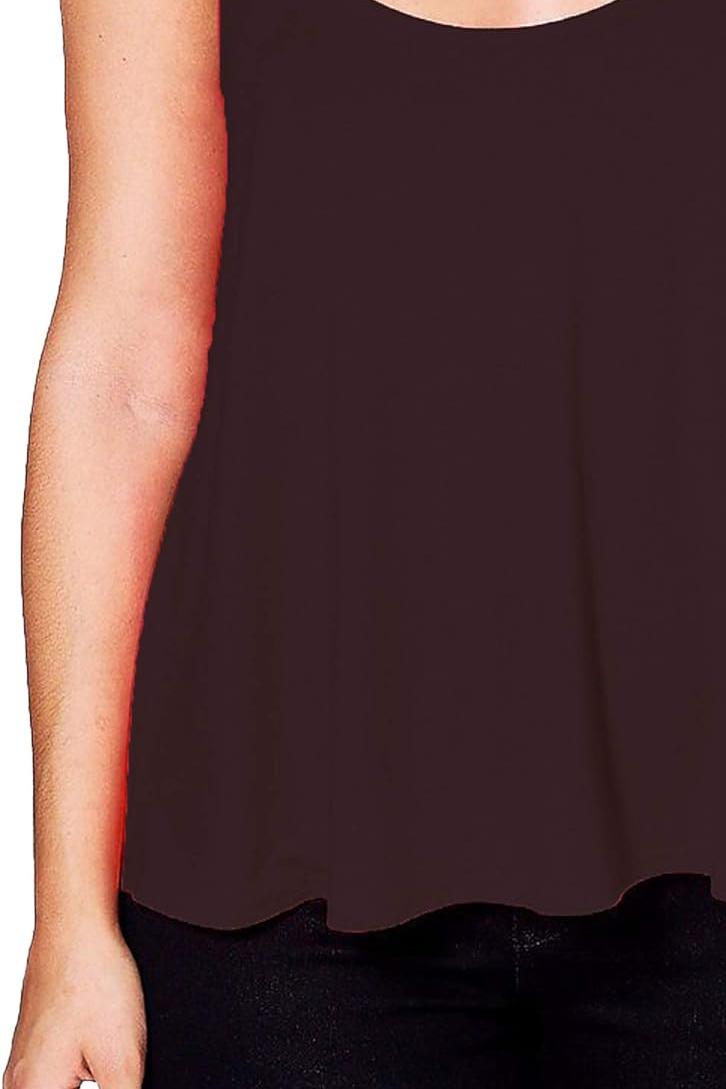 Cami Strappy Sleeveless Swing Vest Top Tops WearAll