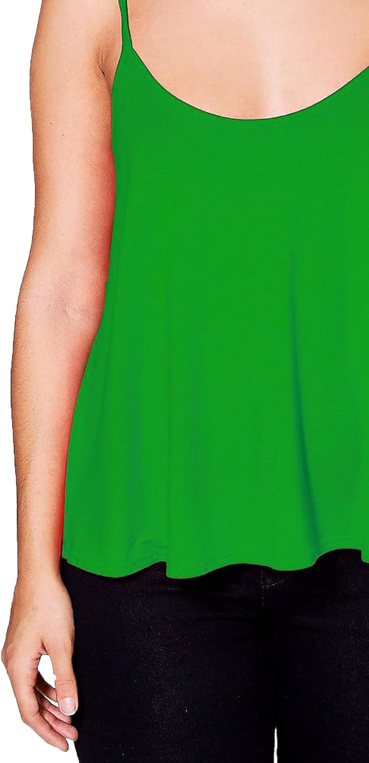 Cami Strappy Sleeveless Swing Vest Top Tops WearAll