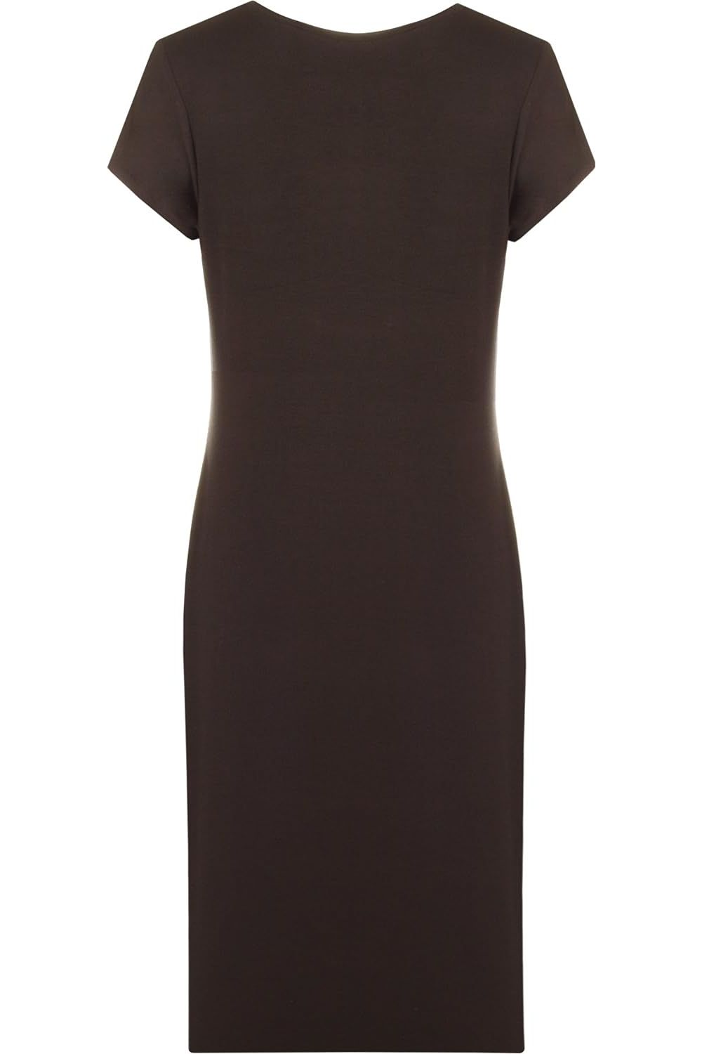 Plain Short Sleeve Jersey Midi Dress Dress WearAll