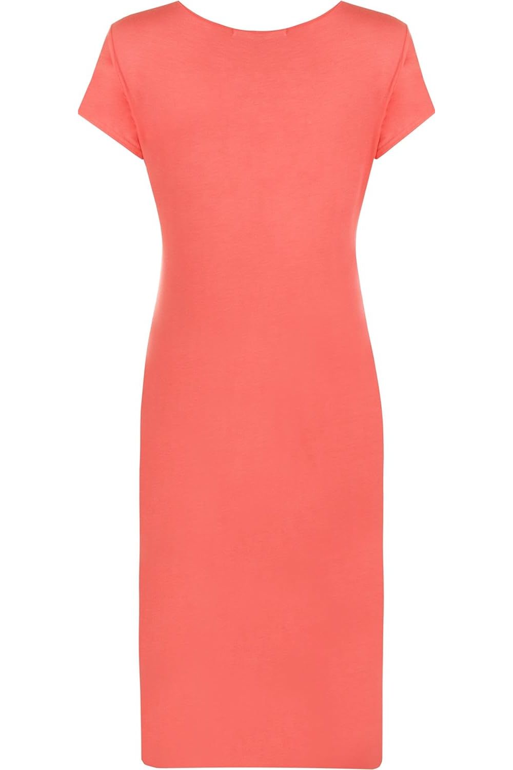 Plain Short Sleeve Jersey Midi Dress Dress WearAll