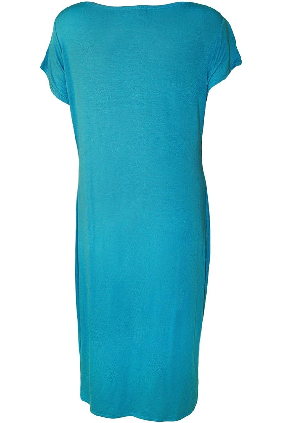 Plain Short Sleeve Jersey Midi Dress Dress WearAll