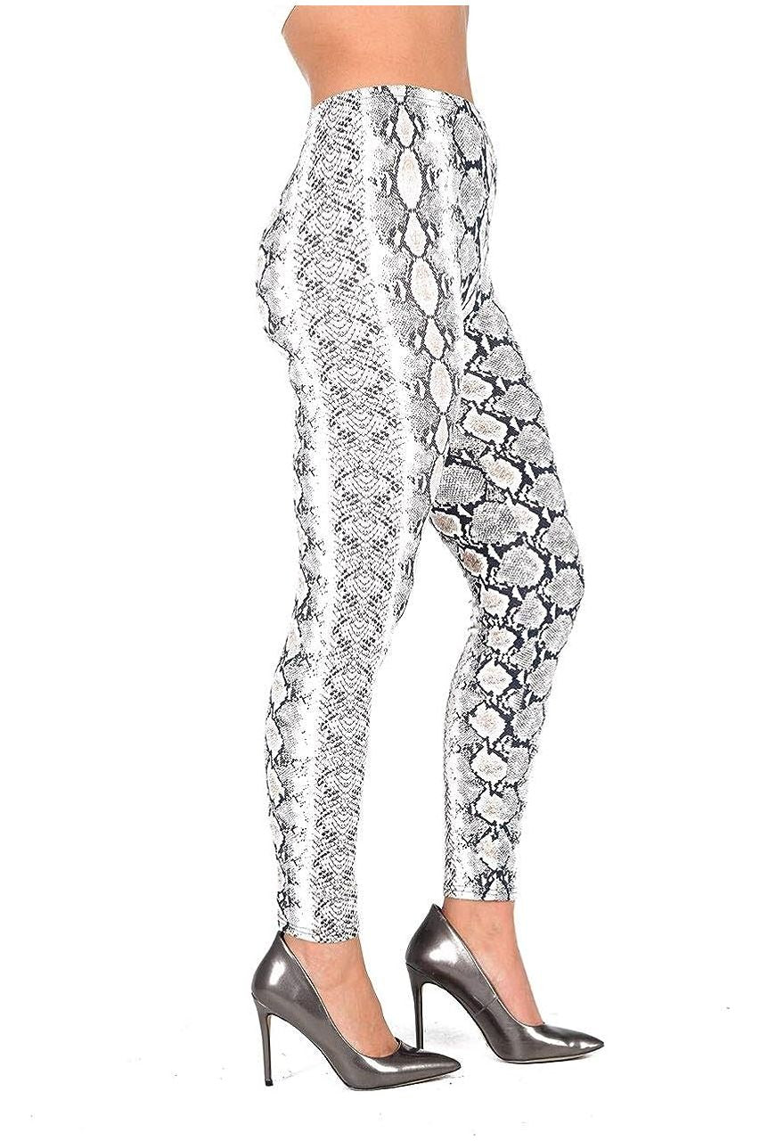 Plus Size Snake Print Leggings Leggings WearAll