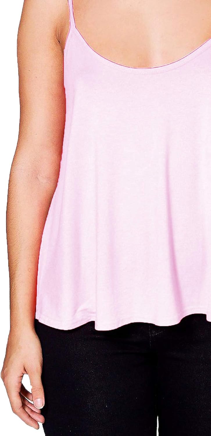 Cami Strappy Sleeveless Swing Vest Top Tops WearAll