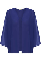 Plus Size Plain 3/4 Open Cardigan Top cardigan WearAll Royal Blue 16-18